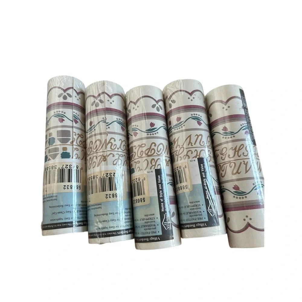 Village Borders Wallpaper Border Country Alphabet House 5 Rolls B-174 586832 NEW